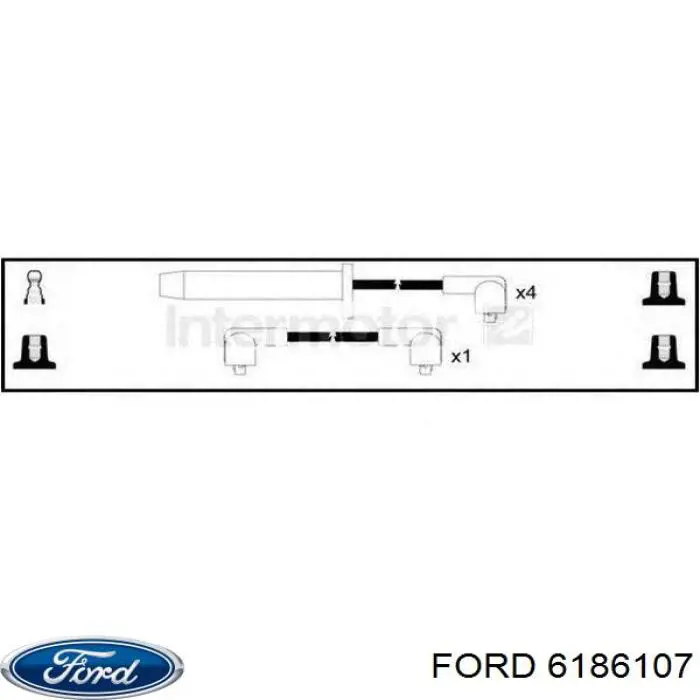 Дріт високовольтний, комплект 6186107 Ford