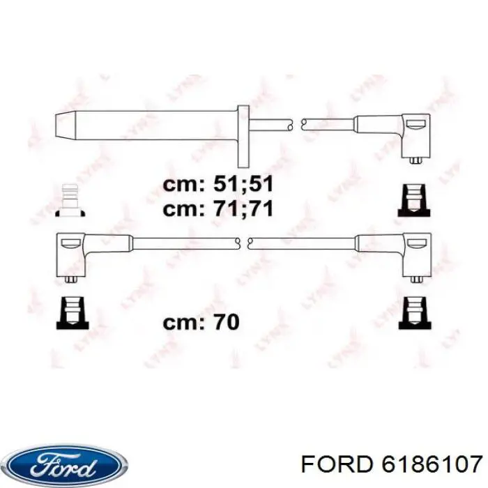 Купити 6186107 Ford Провід високовольтні, комплект