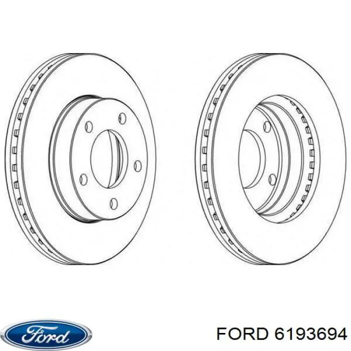 6193694 Ford диск гальмівний передній