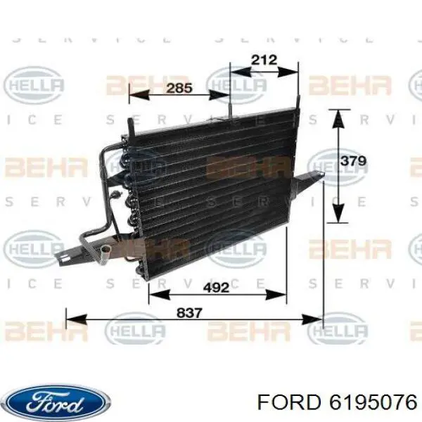 Конденсатор кондиціонера Ford Sierra II седан (GBG, GB4) (1987 - 1993) ціна, від 160.85 USD