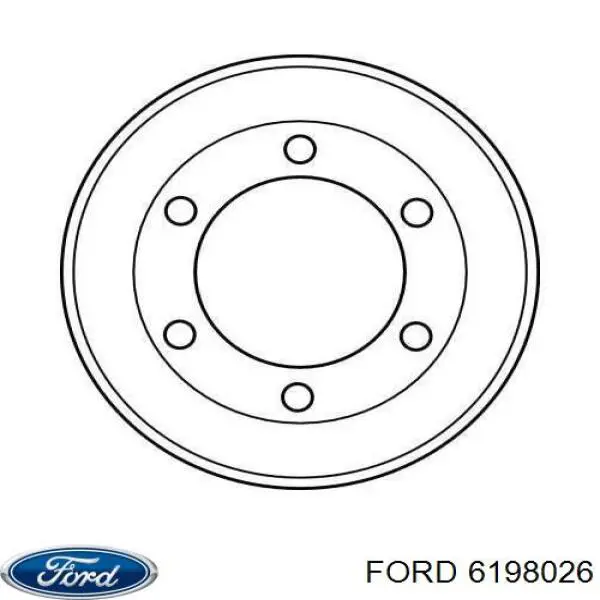 Барабан гальмівний задній Ford 6198026