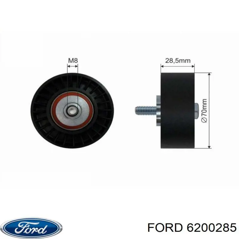 Ролик приводного ременя, паразитний 6200285 Ford