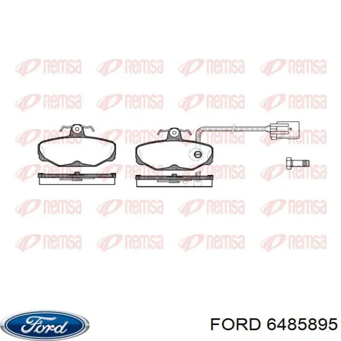 6485895 Ford колодки гальмові задні, дискові