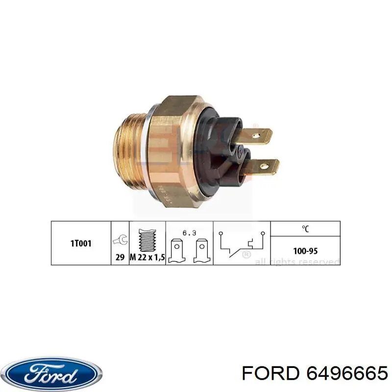 Датчик температури радіатора Ford 6496665 ціна, від 7.21 USD