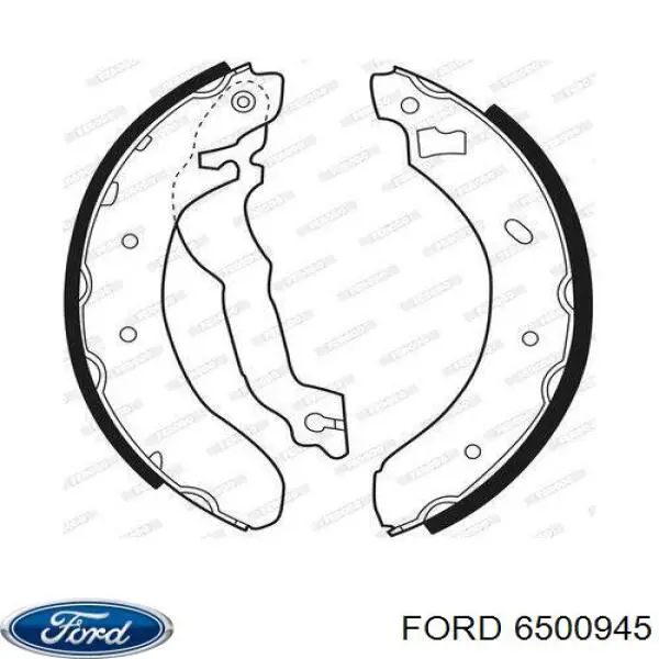 Колодки гальмові задні, барабанні 6500945 Ford