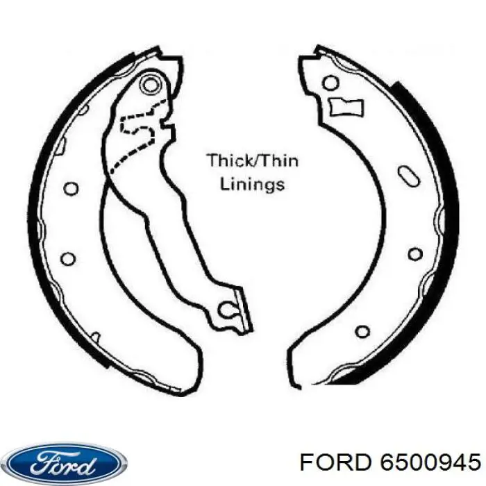 Колодки гальмові задні, барабанні Ford 6500945 ціна, від 24.79 USD