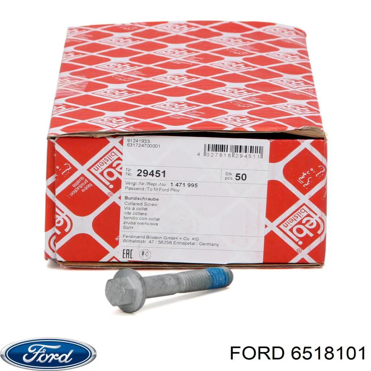 6518101 Ford Болт/гайка кріплення