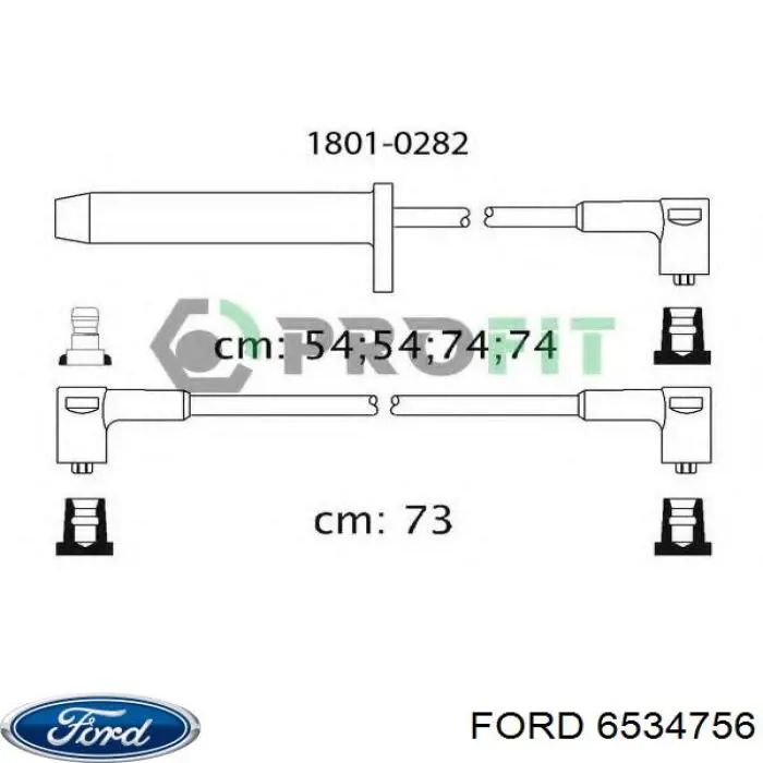 6534756 Ford дріт високовольтні, комплект