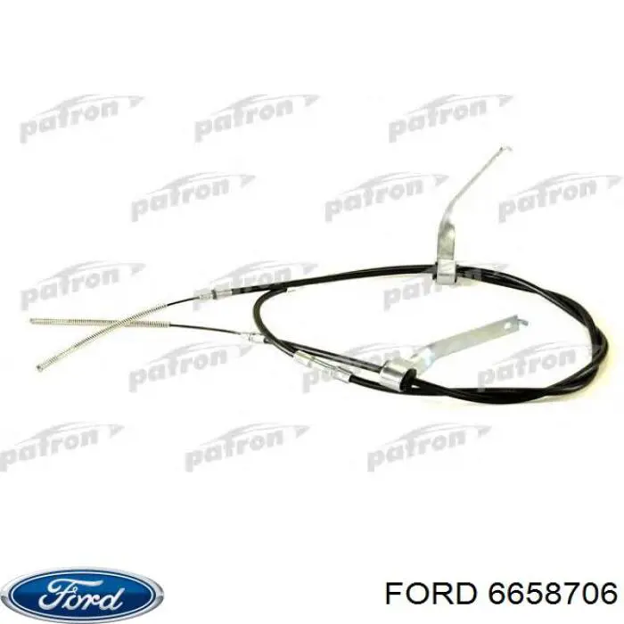 Купити 6658706 Ford Трос ручного гальма задній, правий/лівий