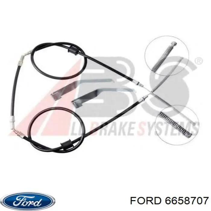 Купити 6658707 Ford Трос ручного гальма задній, правий/лівий