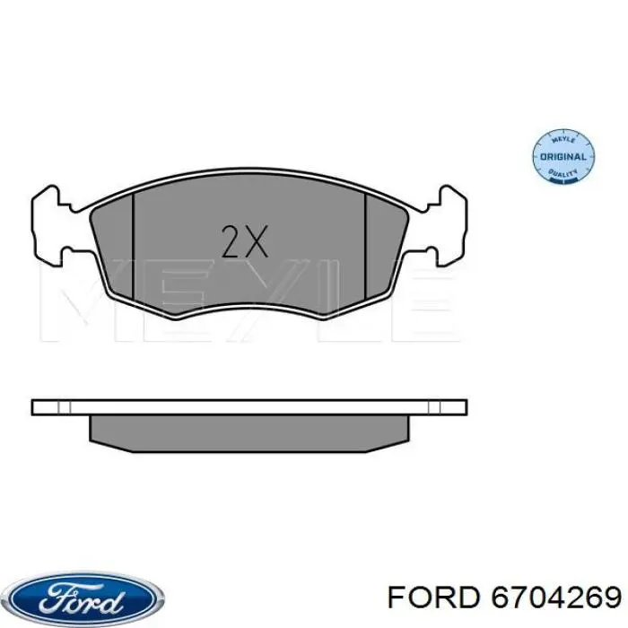 Купити 6704269 Ford Колодки гальмівні передні, дискові