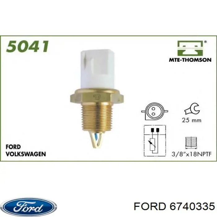 6740335 Ford датчик температури повітряної суміші