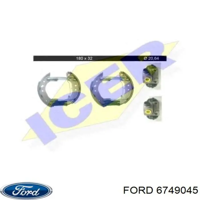 Купити 6749045 Ford Гальмівні колодки гальма стоянки