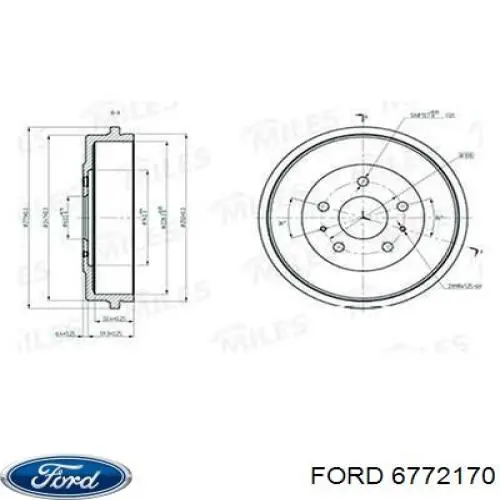 6772170 Ford Гайка стопорная кермової рейки
