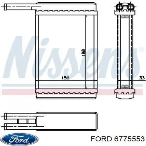 Радіатор пічки (обігрівача) Ford 6775553 ціна, від 21.43 USD