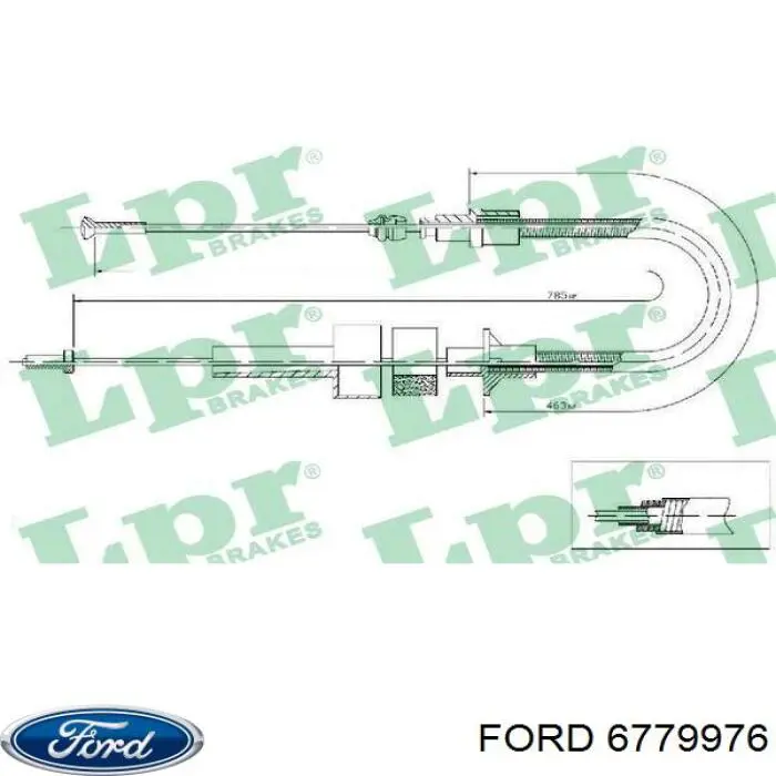 Трос зчеплення 6779976 Ford