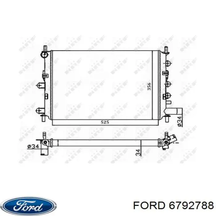 Радіатор 1664804 Ford