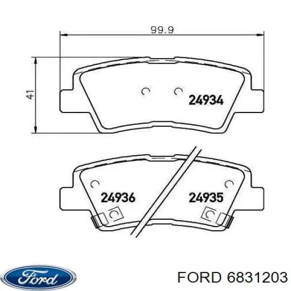 Дріт високовольтний, комплект 6831203 Ford