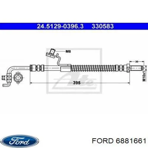 Шланг гальмівний передній 6881661 Ford