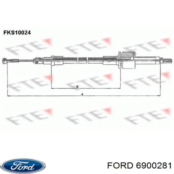 6900281 Ford трос зчеплення