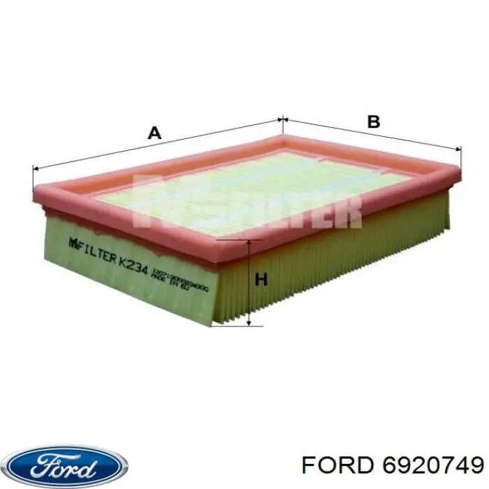 Купити 6920749 Ford Автомобільний фільтр повітря