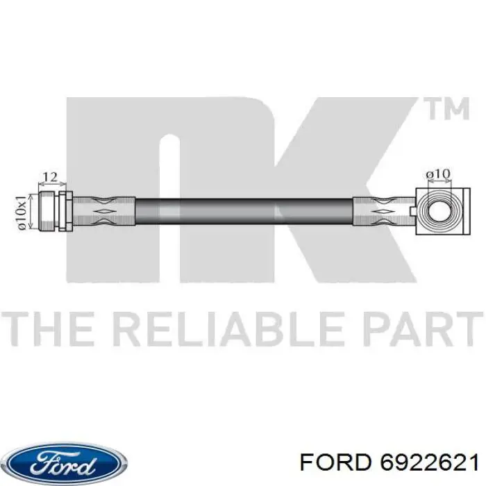 Шланг гальмівний задній 6922621 Ford