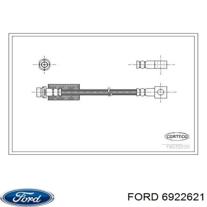 Купити 6922621 Ford Шланг гальмівний задній