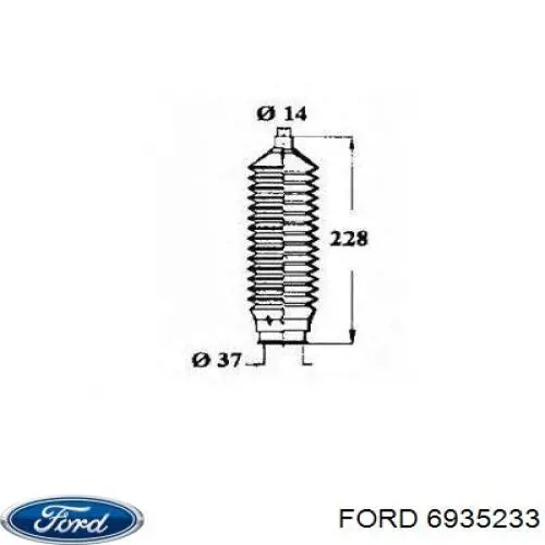 6935233 Ford пильник рульового механізму/рейки