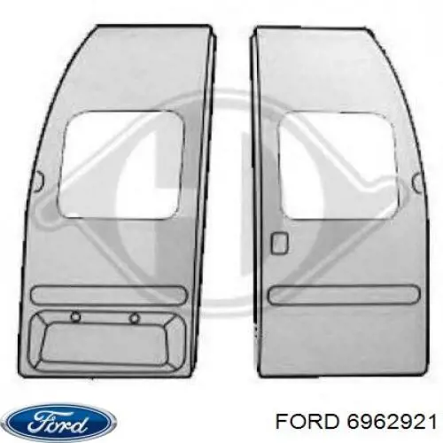 Двері фургона задні, розпашні, праві Ford Transit (E) (Форд Транзіт)