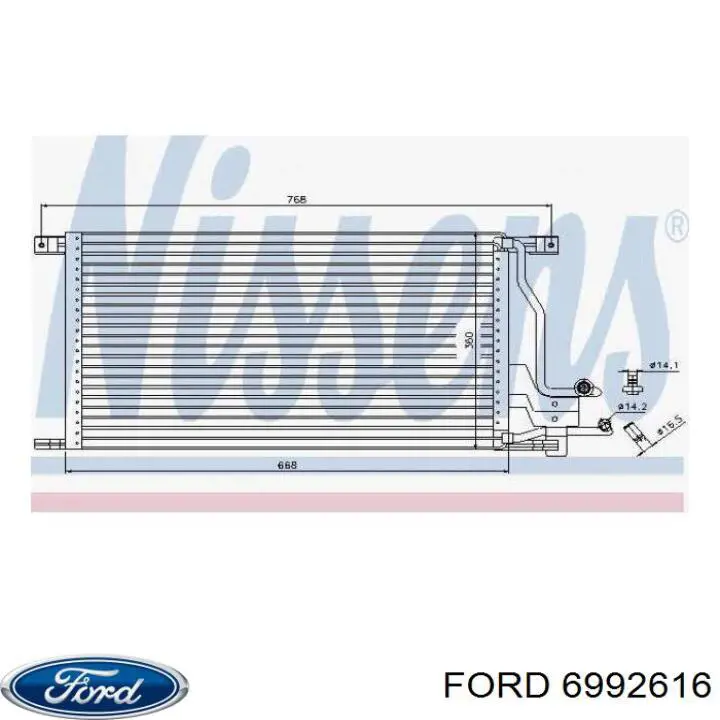 Купити 1423858 Ford Радіатор системи охолодження кондиціонера