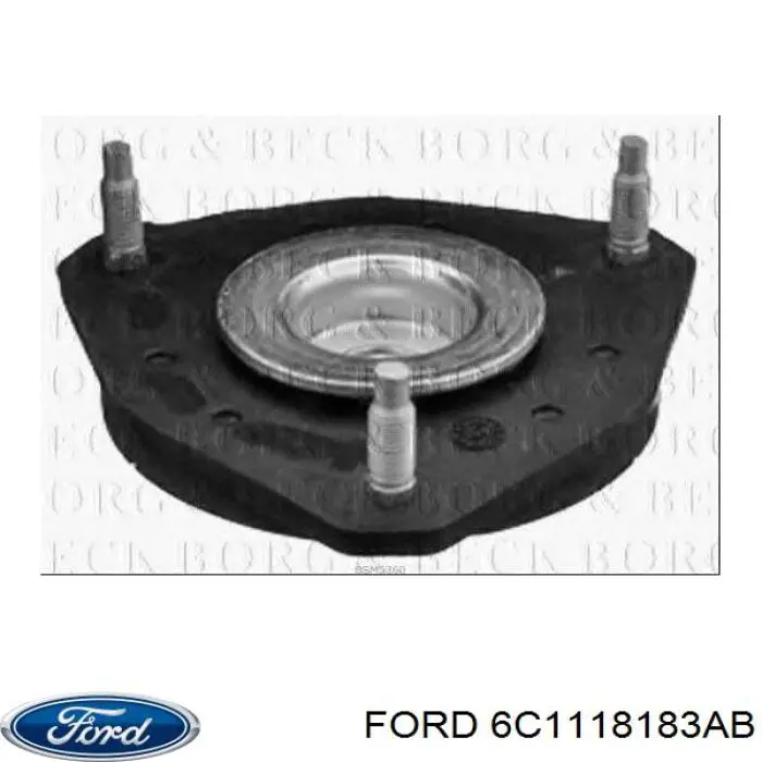 Купити 6C1118183AB Ford Опора амортизатора переднього