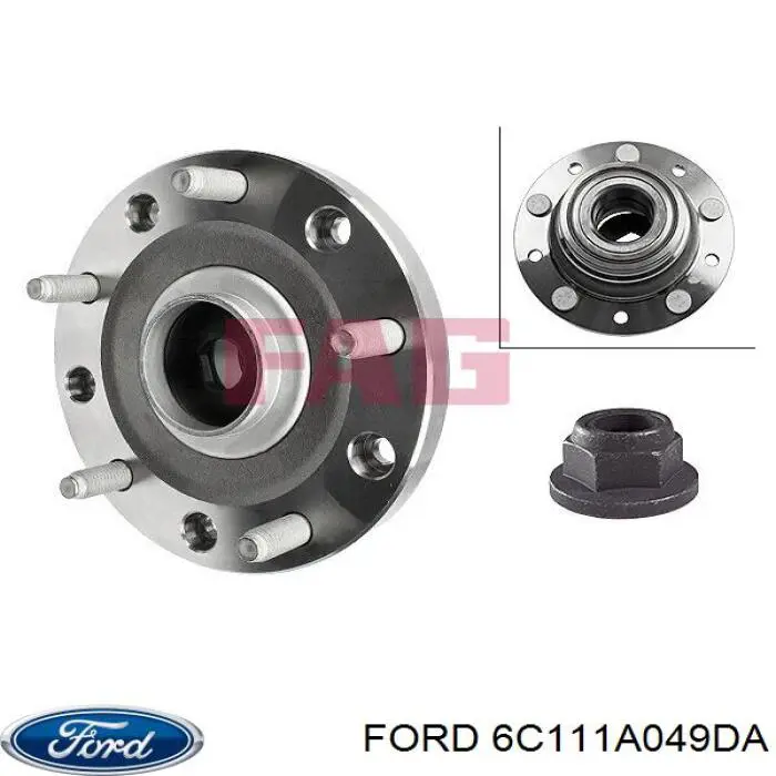 Купити 6C111A049DA Ford Підшипник ступиці колеса