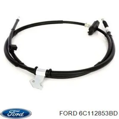 Купити 6C112853BD Ford Трос ручного гальма передній