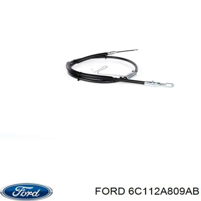 Купити 6C112A809AB Ford Трос ручного гальма задній, лівий