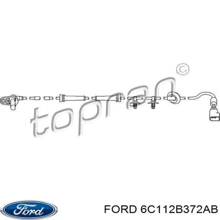 6C112B372AB Ford датчик абс (abs передній)