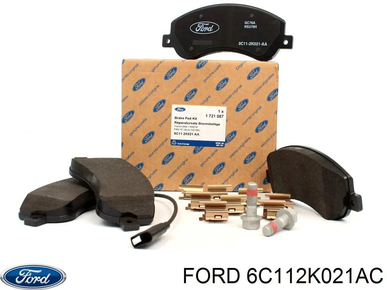 Купити 6C112K021AC Ford Колодки гальмівні передні, дискові