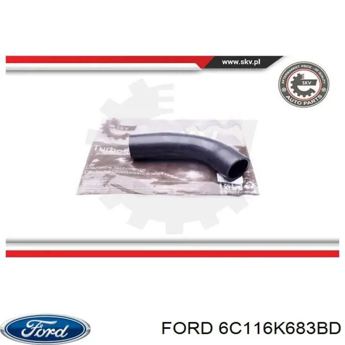 Шланг/патрубок інтеркуллера Ford 6C116K683BD ціна, від 22.68 USD