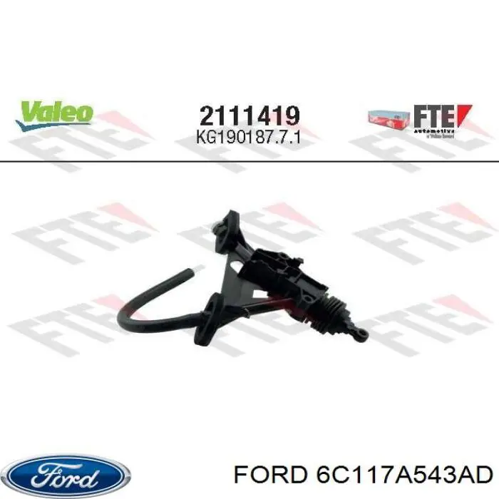 Купити 6C117A543AD Ford Головний циліндр зчеплення