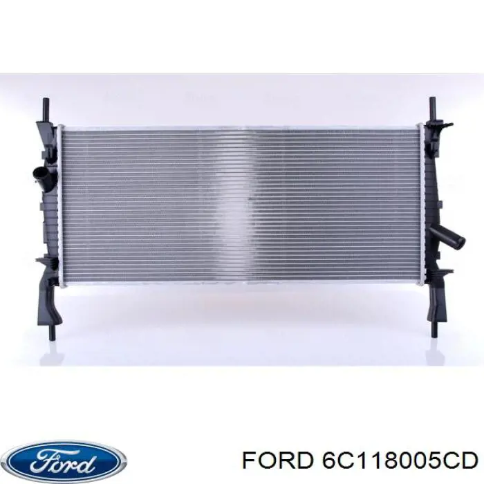6C118005CD Ford радіатор охолодження двигуна