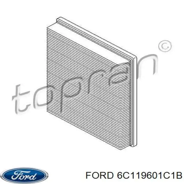Елемент повітряного фільтра Ford 6C119601C1B ціна, від 5.17 USD