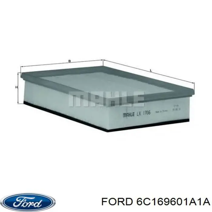 Елемент повітряного фільтра Ford 6C169601A1A ціна, від 5.15 USD
