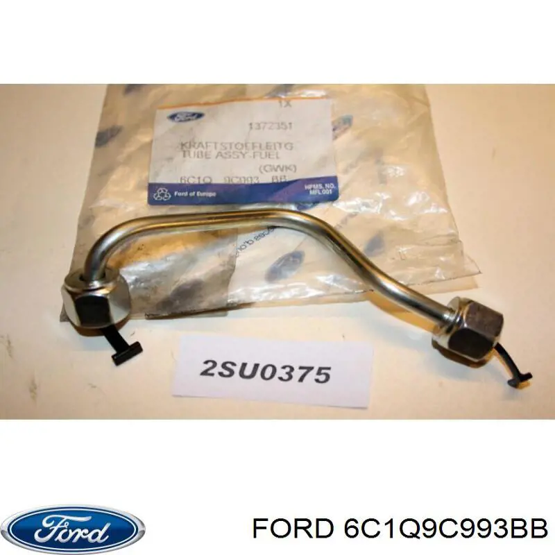 Купити 6C1Q9C993BB Ford Трубка паливна форсунки 2-го циліндру