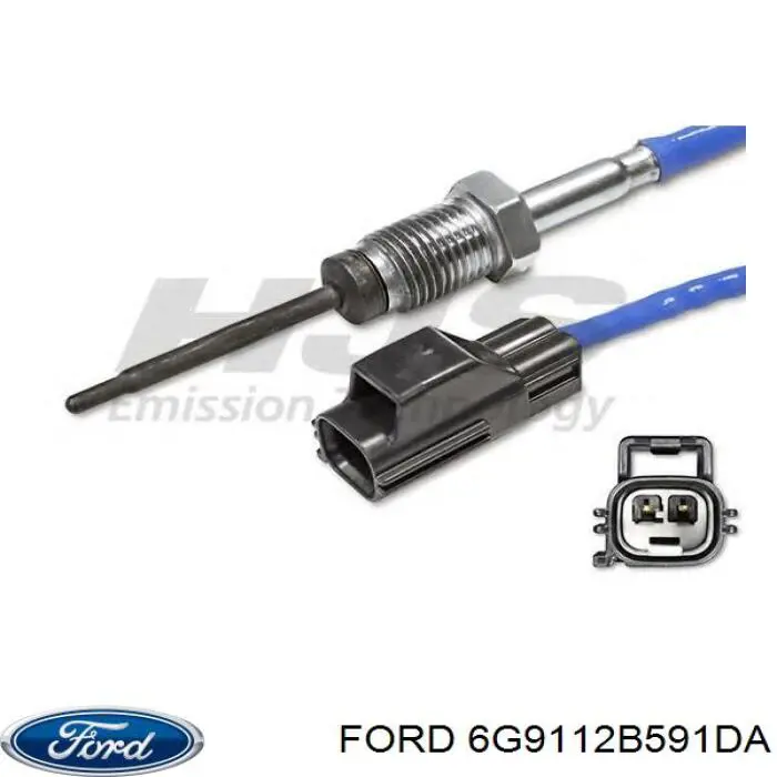 Купити 6G9112B591DA Ford Датчик температури відпрацьованих газів (ВГ), до каталізатора