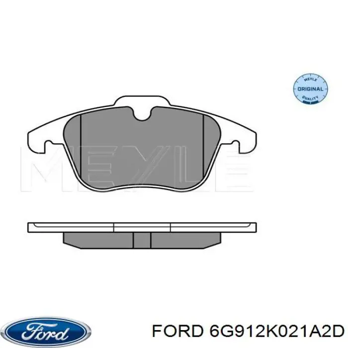 Купити 6G912K021A2D Ford Колодки гальмівні передні, дискові