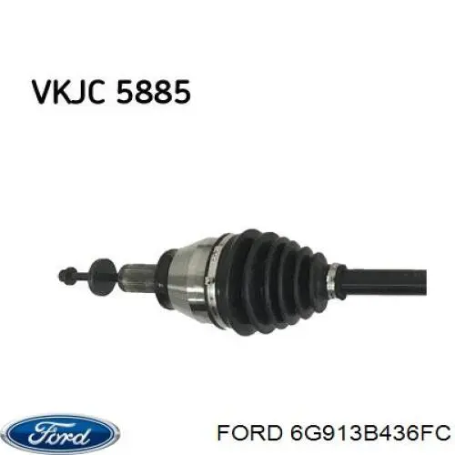 6G913B436FC Ford Привід передній правий