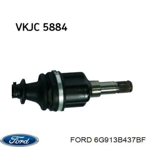 6G913B437BF Ford Привід лівий