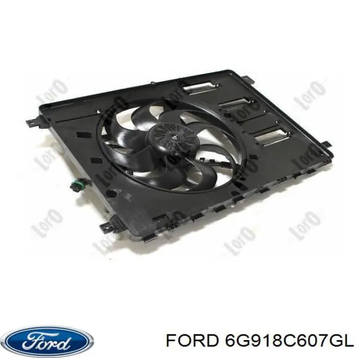 Купити 6G918C607GL Ford Дифузор радіатора охолодження, в зборі з двигуном і крильчаткою