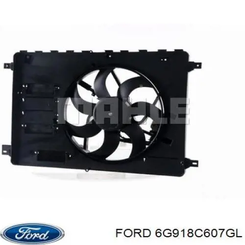 Дифузор радіатора охолодження, в зборі з двигуном і крильчаткою Ford 6G918C607GL ціна, від 128.21 USD