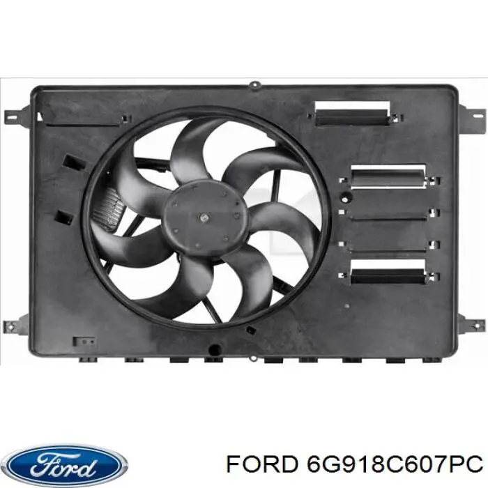 Дифузор радіатора охолодження, в зборі з двигуном і крильчаткою Ford 6G918C607PC ціна, від 97.98 USD