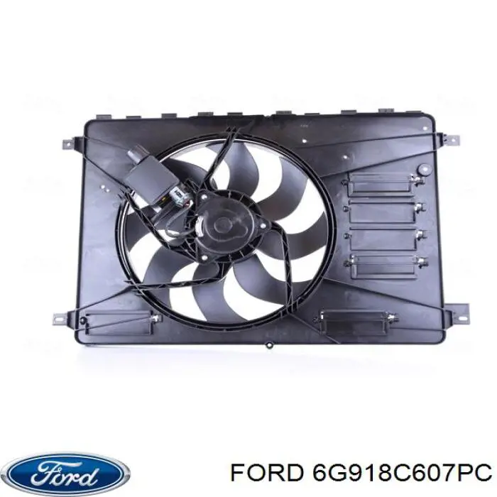 Купити 6G918C607PC Ford Дифузор радіатора охолодження, в зборі з двигуном і крильчаткою